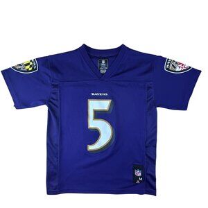 Baltimore Ravens Jersey Youth Medium 10 12 Joe Cool Flacco NFL #5 Football